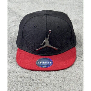Nike Air Jordan Jumpman Elephant Print Youth Cap Hat Athletic Black Red